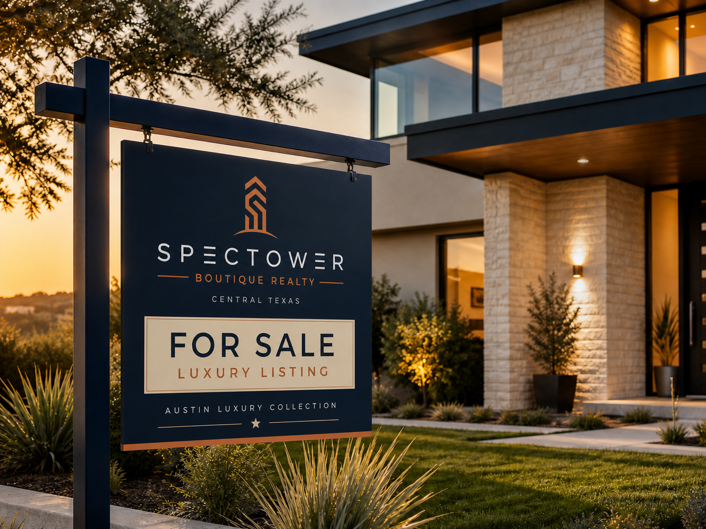 SpecTower luxury listing for sale at a modern Austin home
